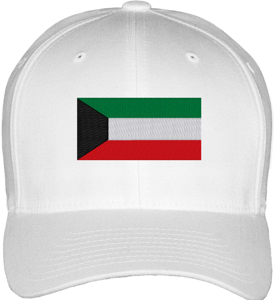 Kuwait Flag Fitted Baseball Cap