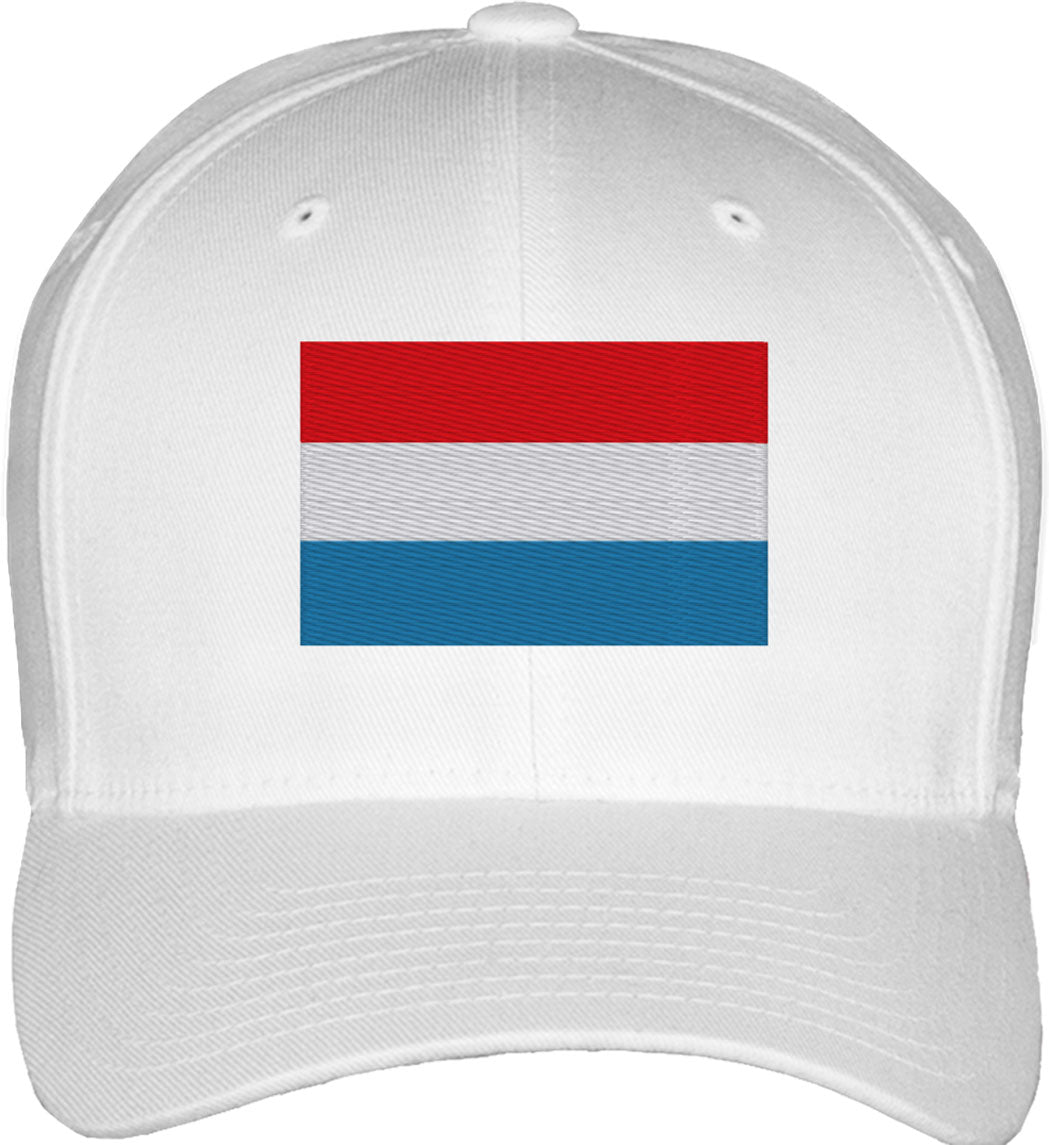 Luxembourg Flag Fitted Baseball Cap