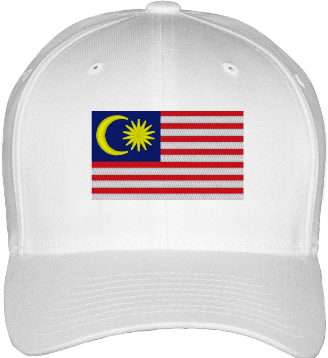 Malaysia Flag Fitted Baseball Cap