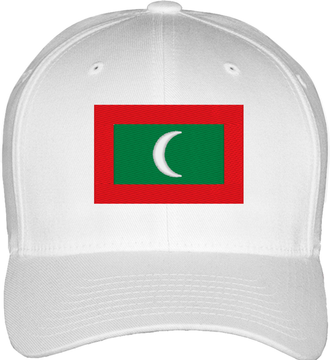 Maldives Flag Fitted Baseball Cap