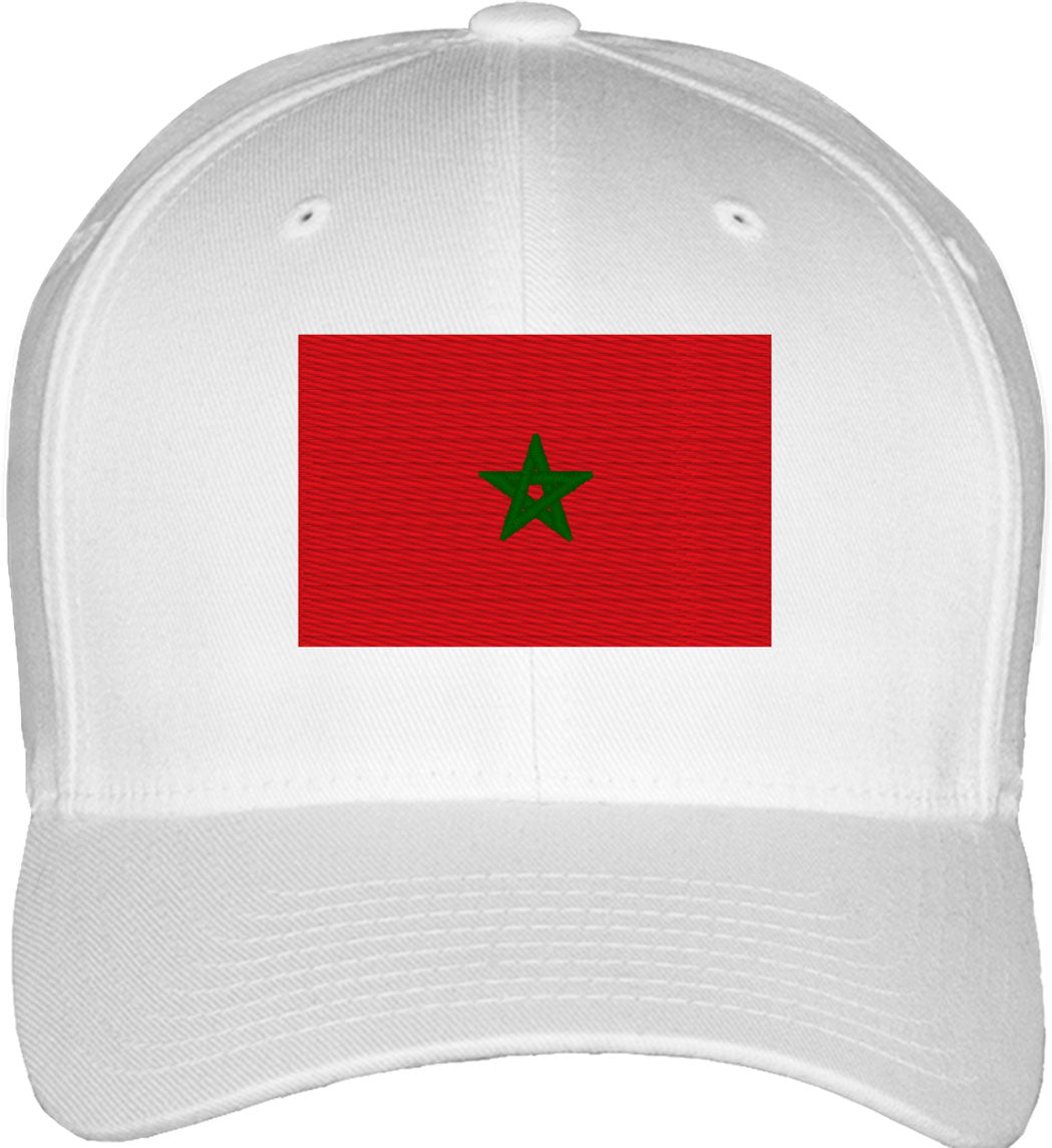 Morocco Flag Fitted Baseball Cap