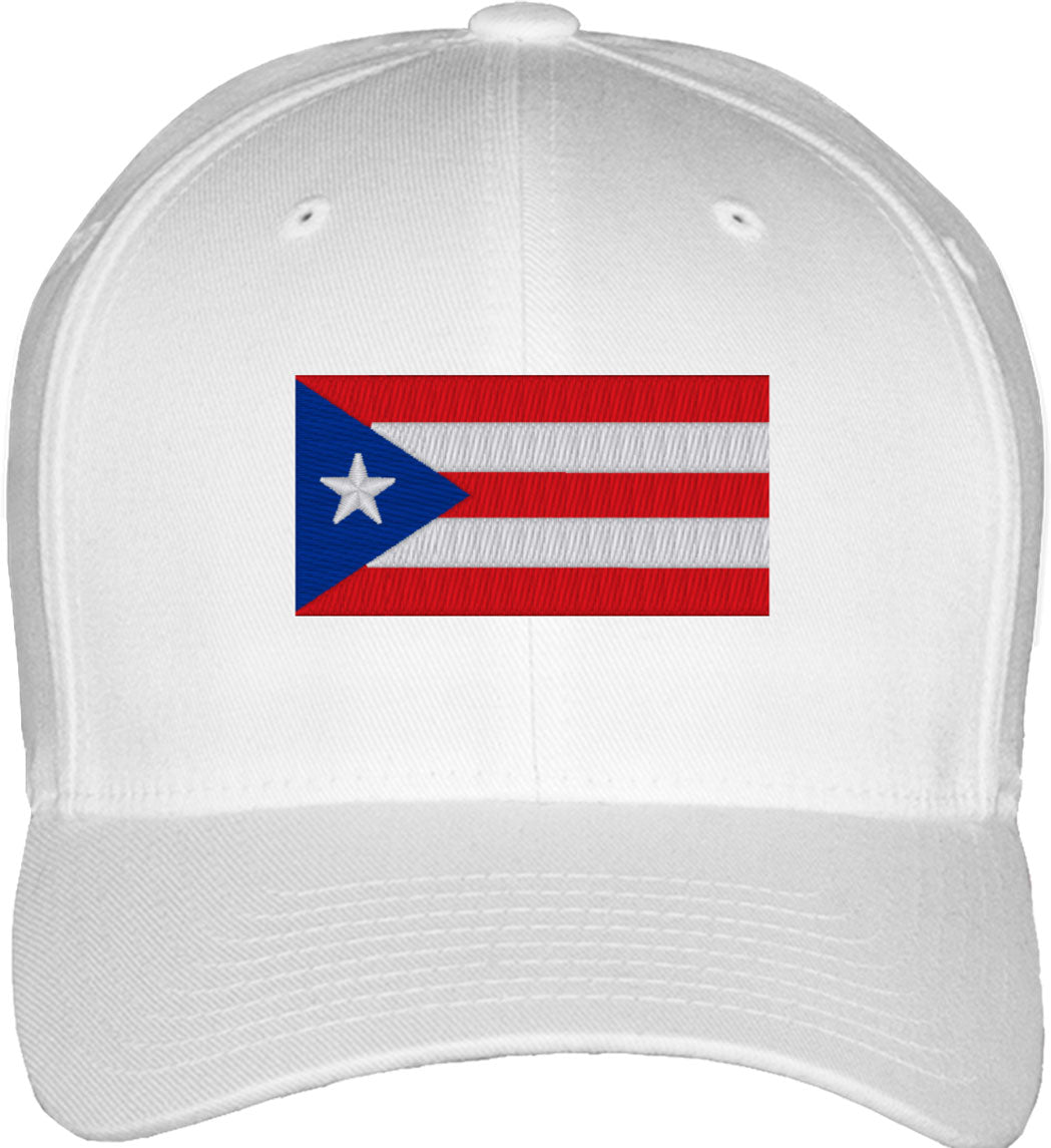 Puerto Rico Flag Fitted Baseball Cap