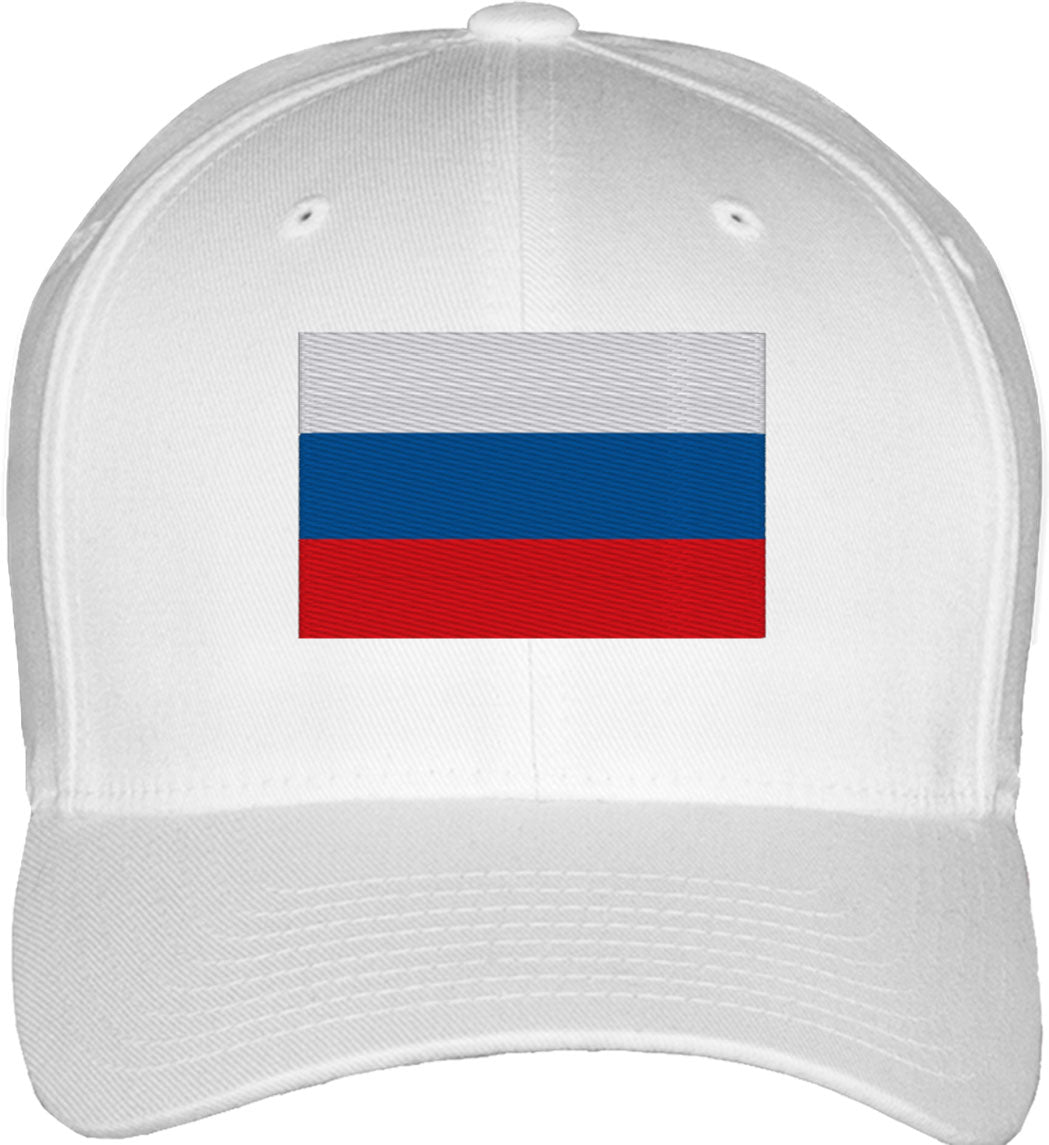 Russia Flag Fitted Baseball Cap