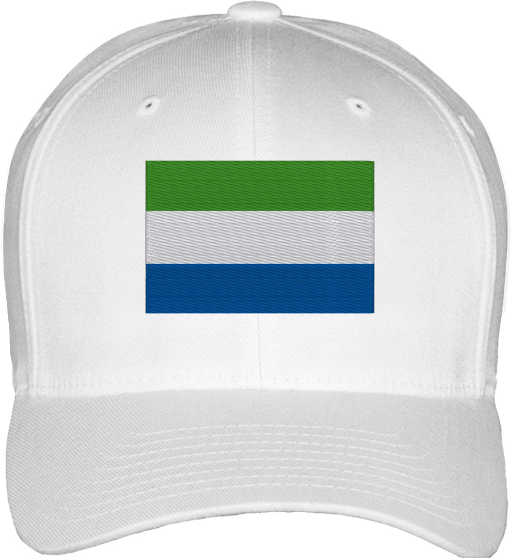 Sierra Leone Flag Fitted Baseball Cap