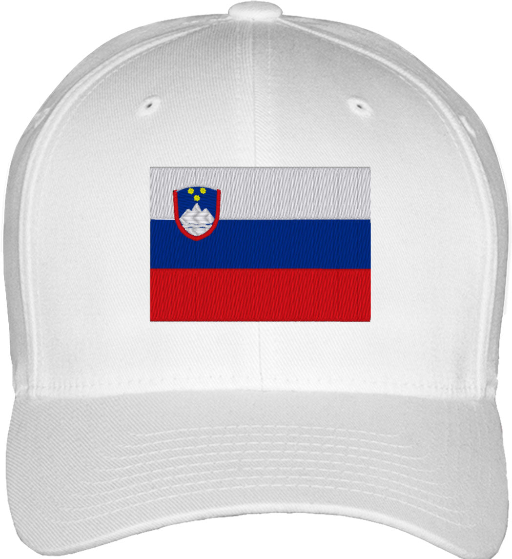 Slovenia Flag Fitted Baseball Cap