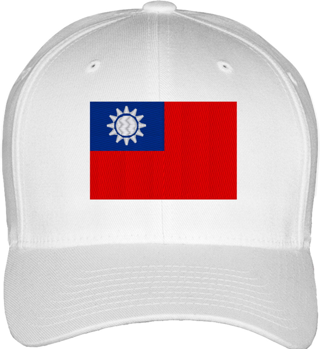 Taiwan Flag Fitted Baseball Cap