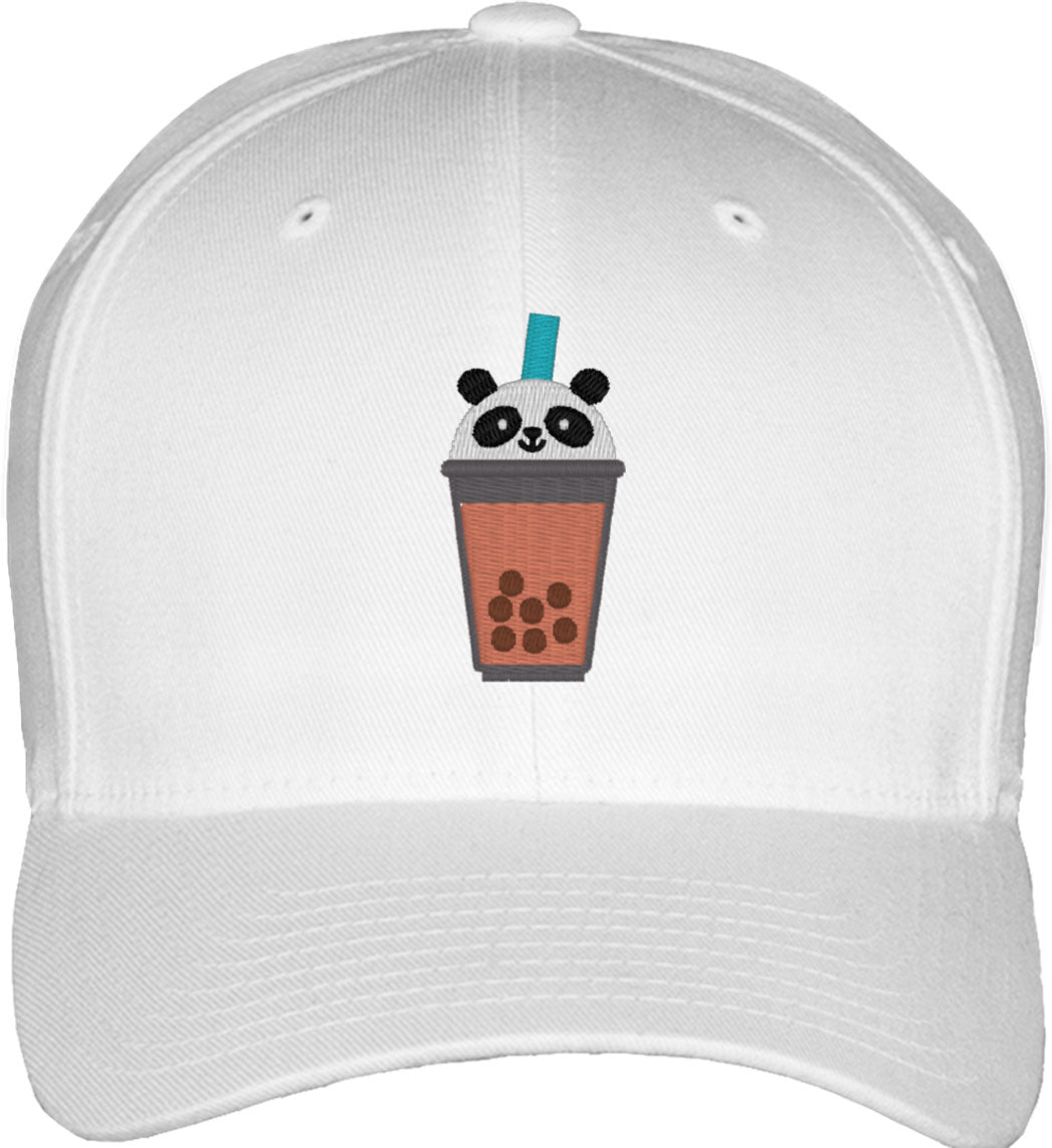 Cute Bobatea Panda Fitted Baseball Cap