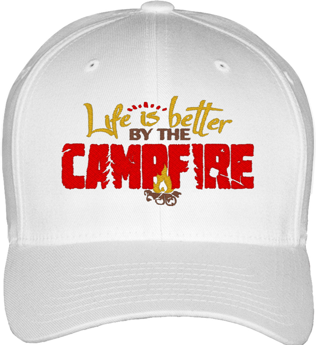 Life Is Better By The Campfire Fitted Baseball Cap