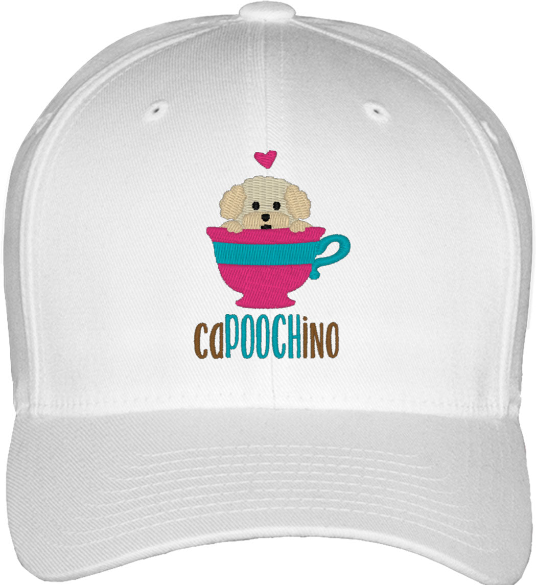 Capoochino Cute Dog Fitted Baseball Cap