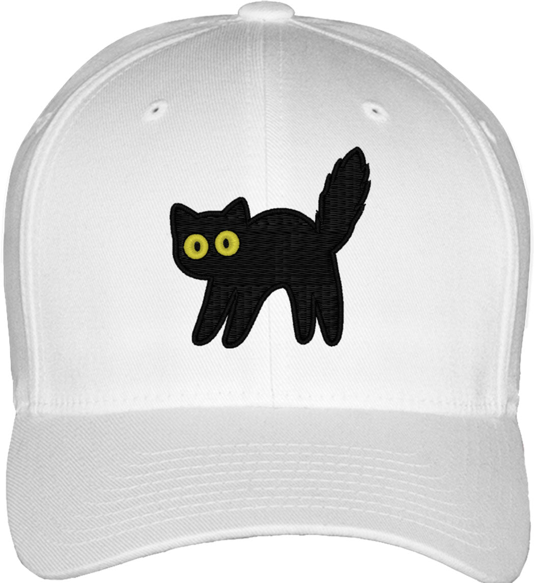 Black Cat Fitted Baseball Cap