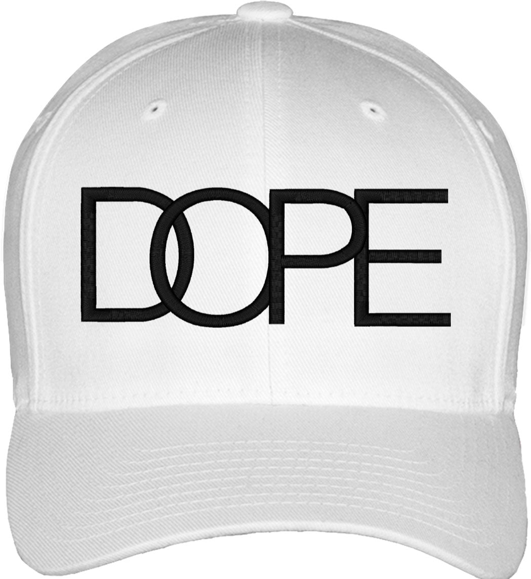 Dope Typography Fitted Baseball Cap