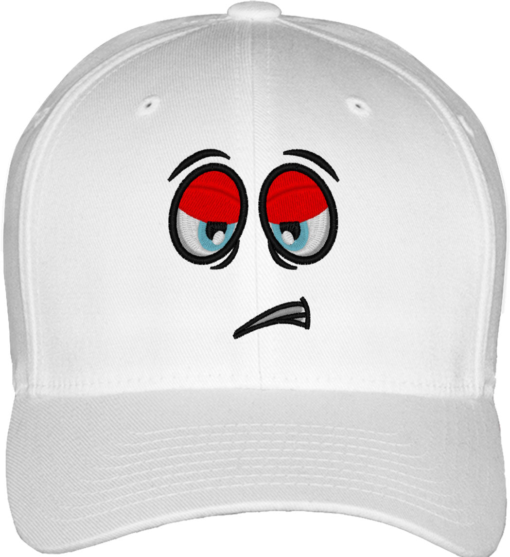 Emoji Bored Face Fitted Baseball Cap