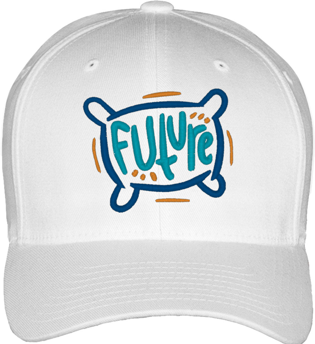 Future Typography Fitted Baseball Cap