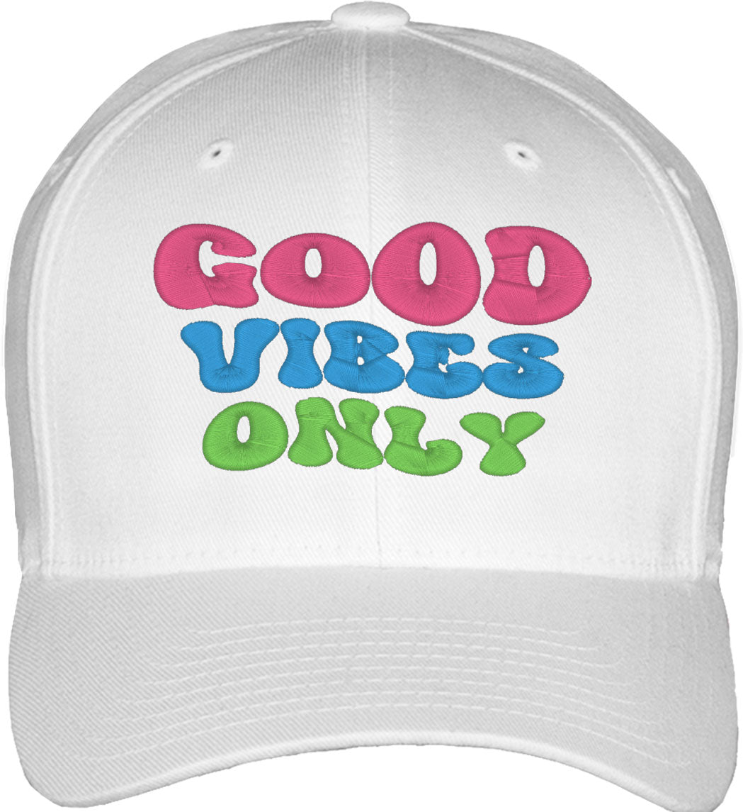 Good Vibes Only Fitted Baseball Cap
