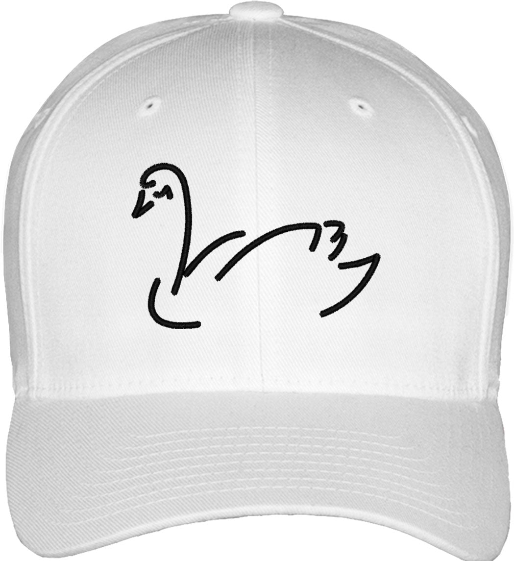 Goose Silhouette Fitted Baseball Cap
