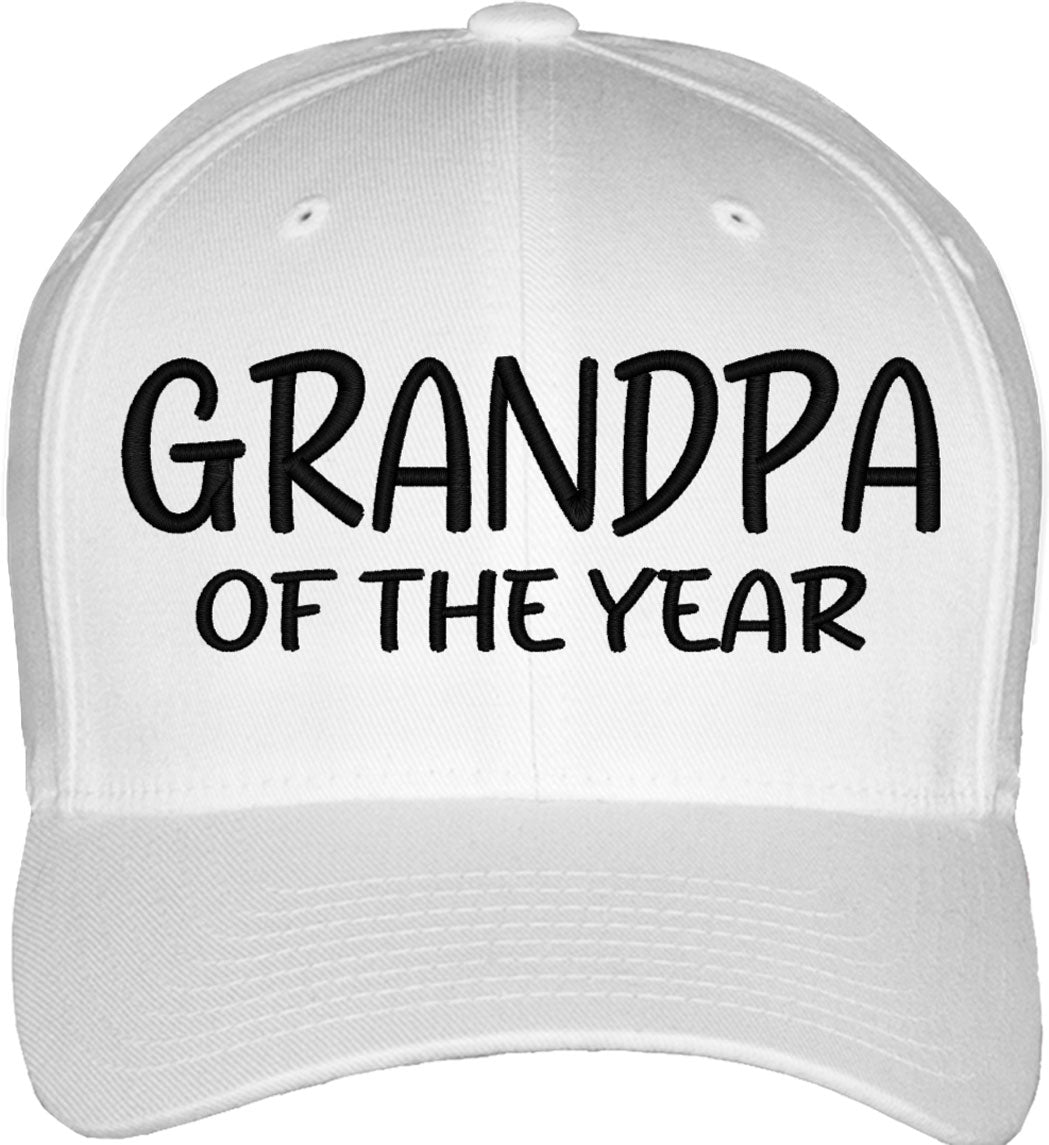 Grandpa Of The Year Father's Day Fitted Baseball Cap