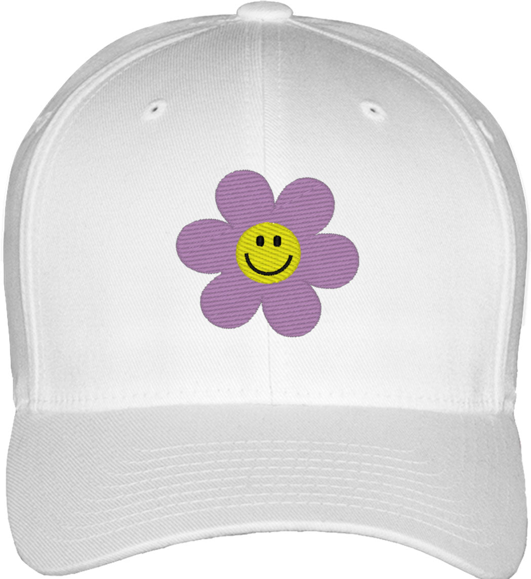 Happy Flower Fitted Baseball Cap