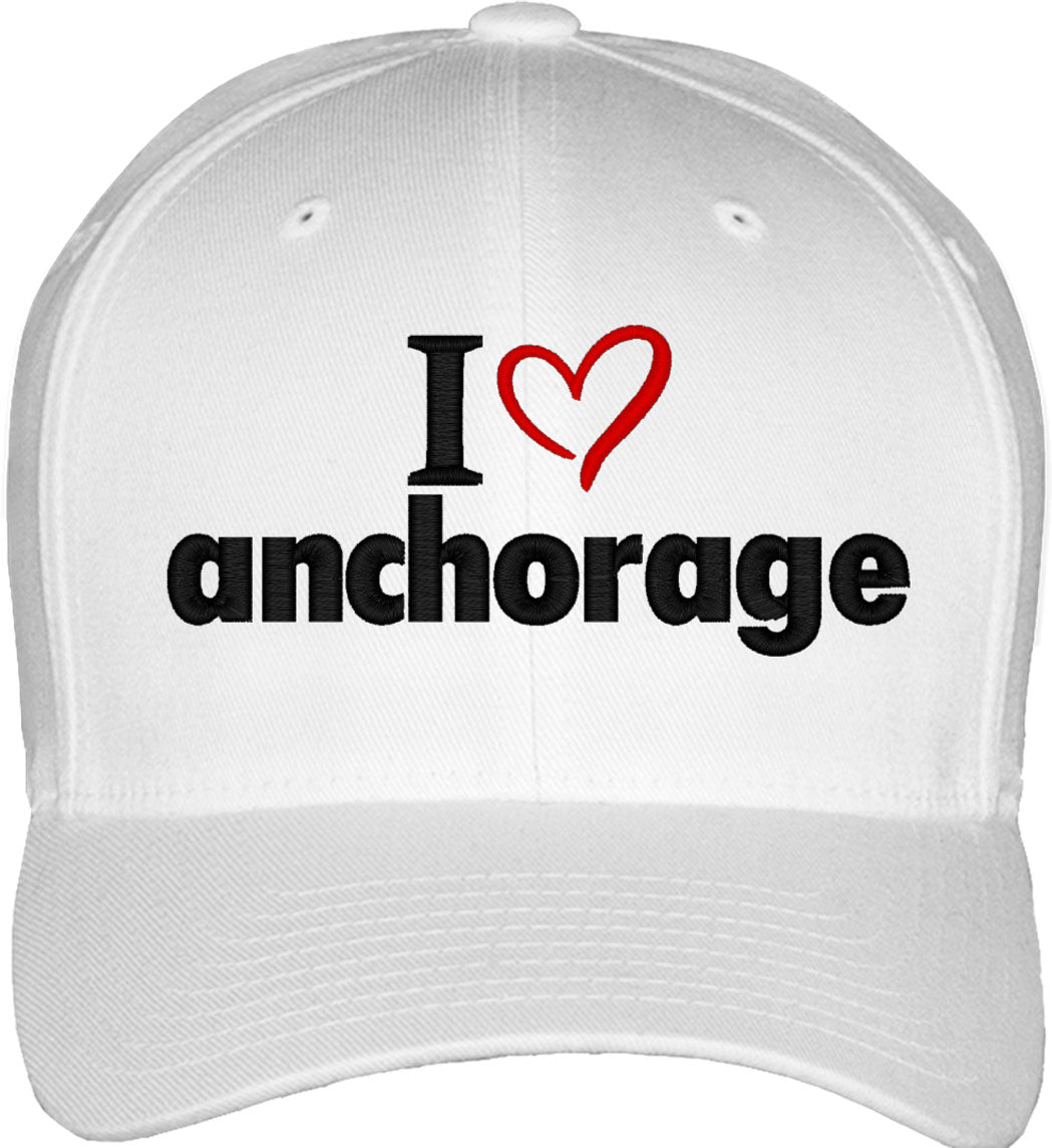 I Love Anchorage Fitted Baseball Cap
