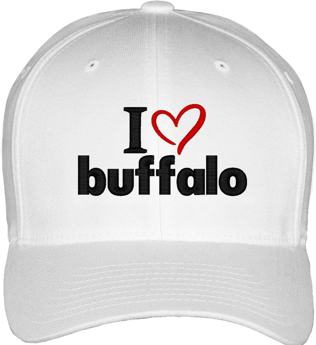 I Love Buffalo Fitted Baseball Cap