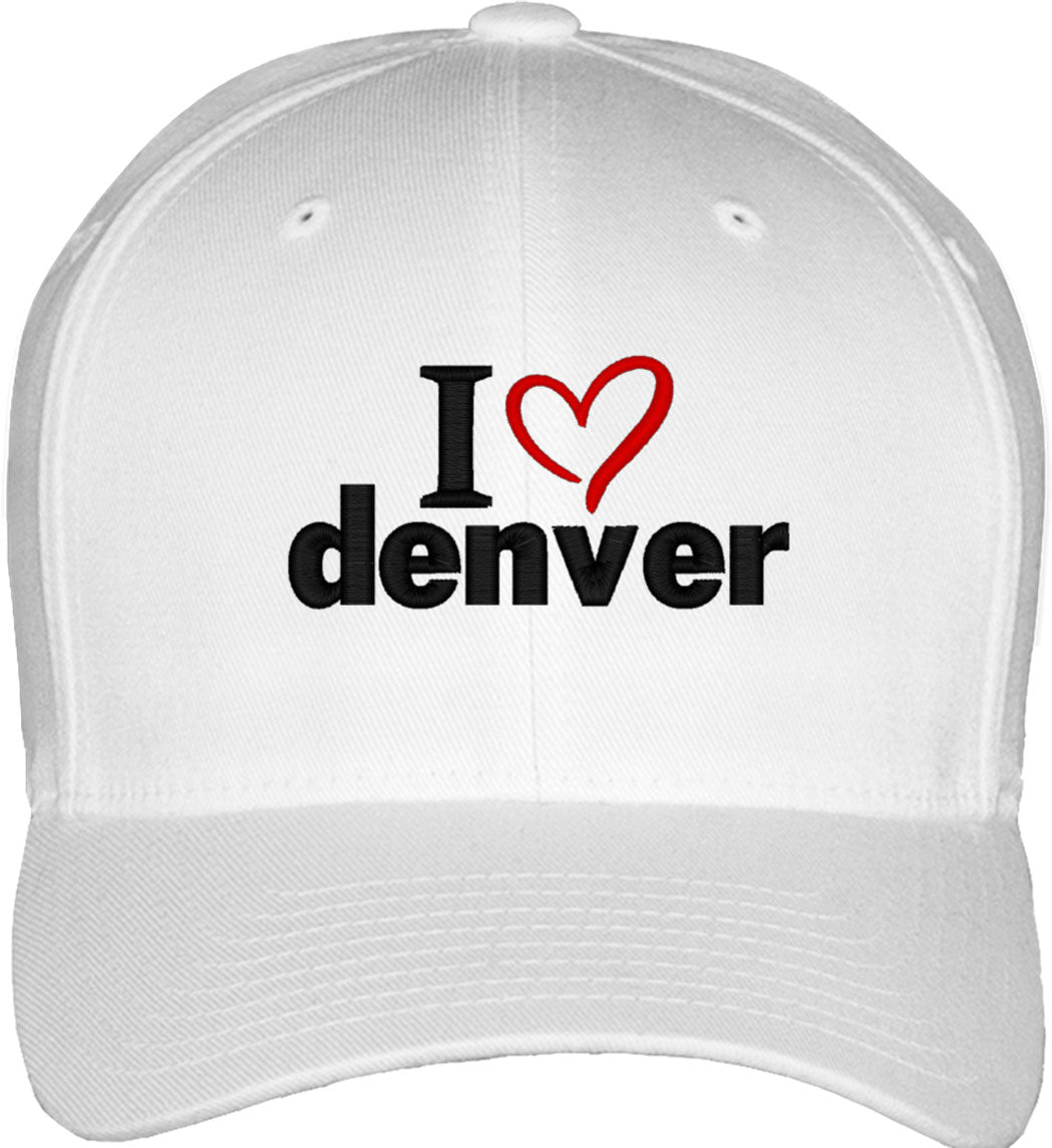 I Love Denver Fitted Baseball Cap