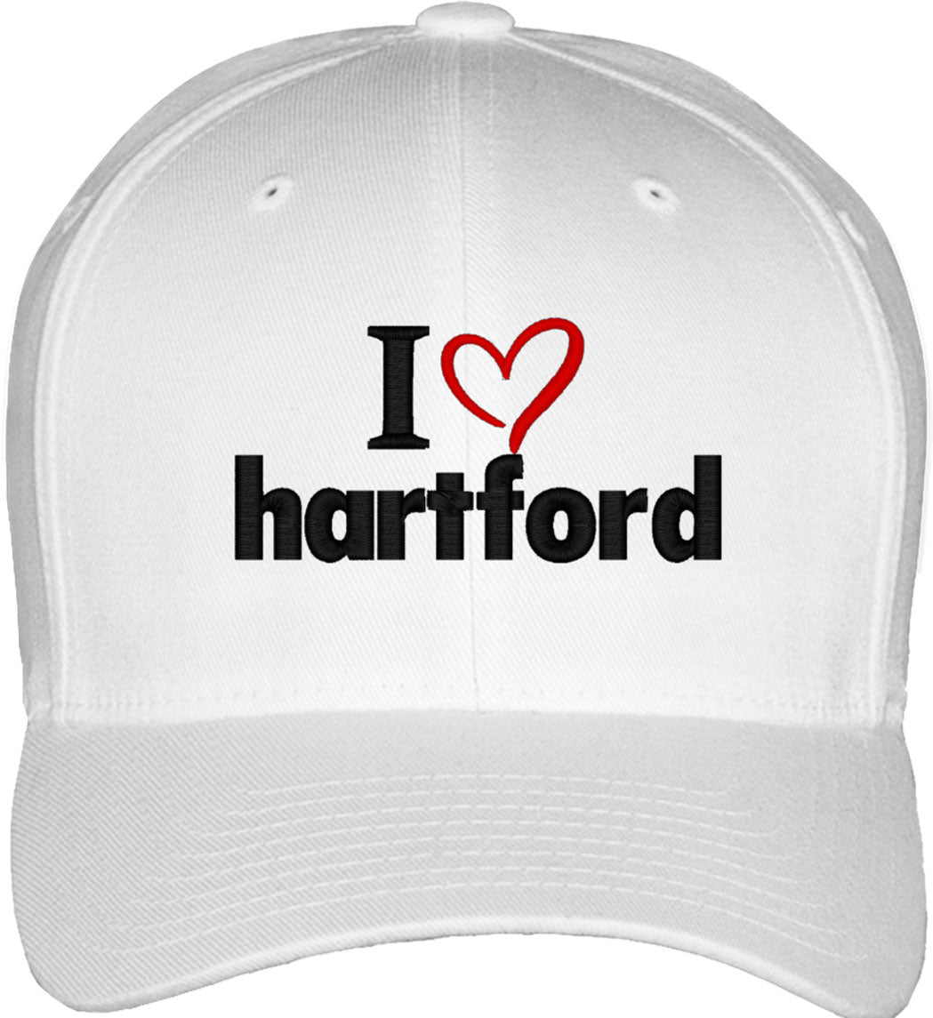 I Love Hartford Fitted Baseball Cap