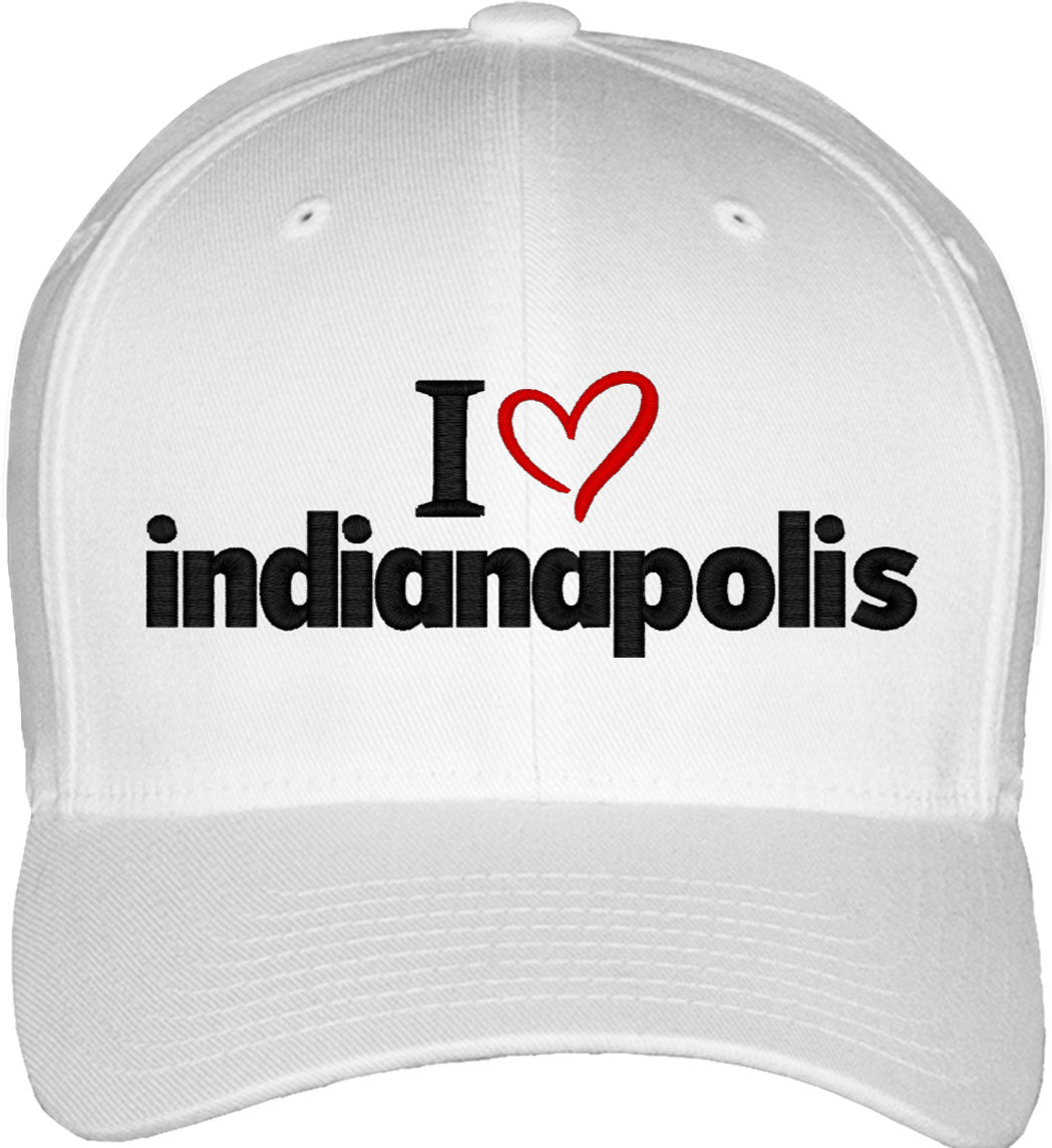 I Love Indianapolis Fitted Baseball Cap
