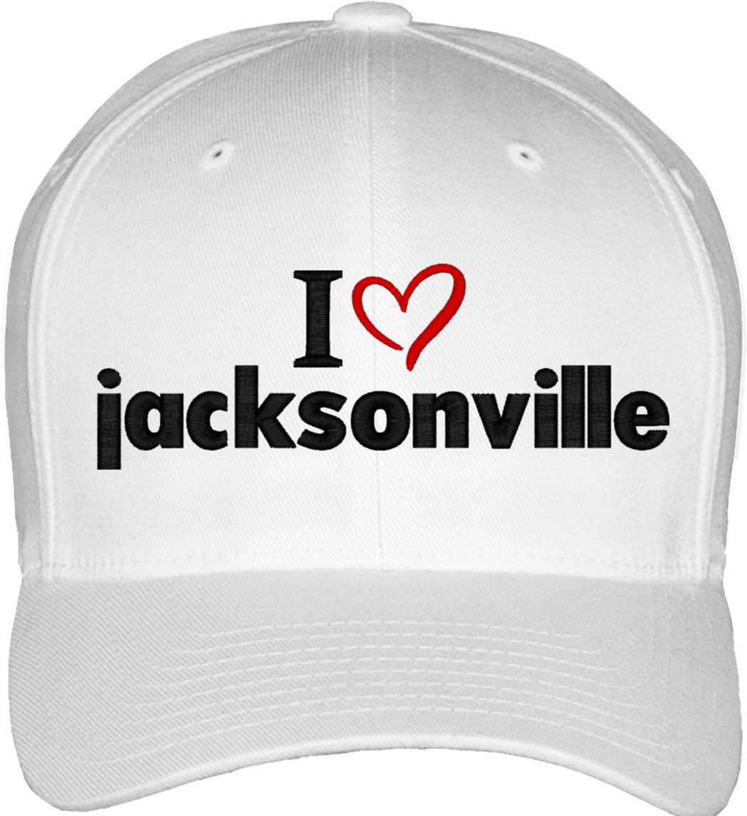 I Love Jacksonville Fitted Baseball Cap