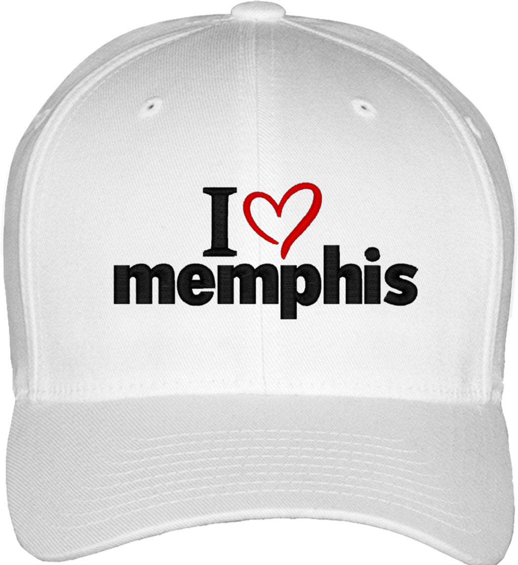 I Love Memphis Fitted Baseball Cap