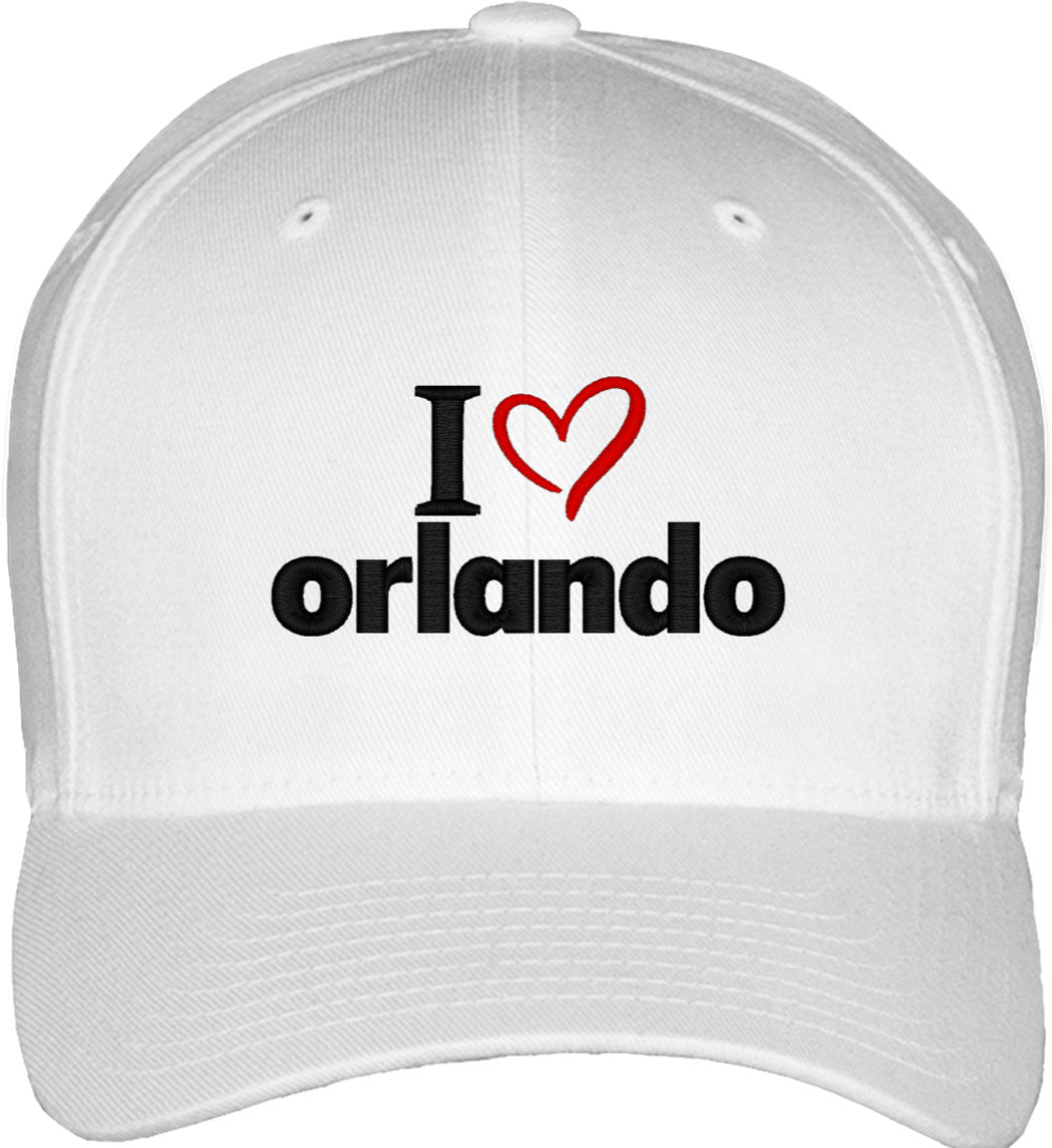 I Love Orlando Fitted Baseball Cap