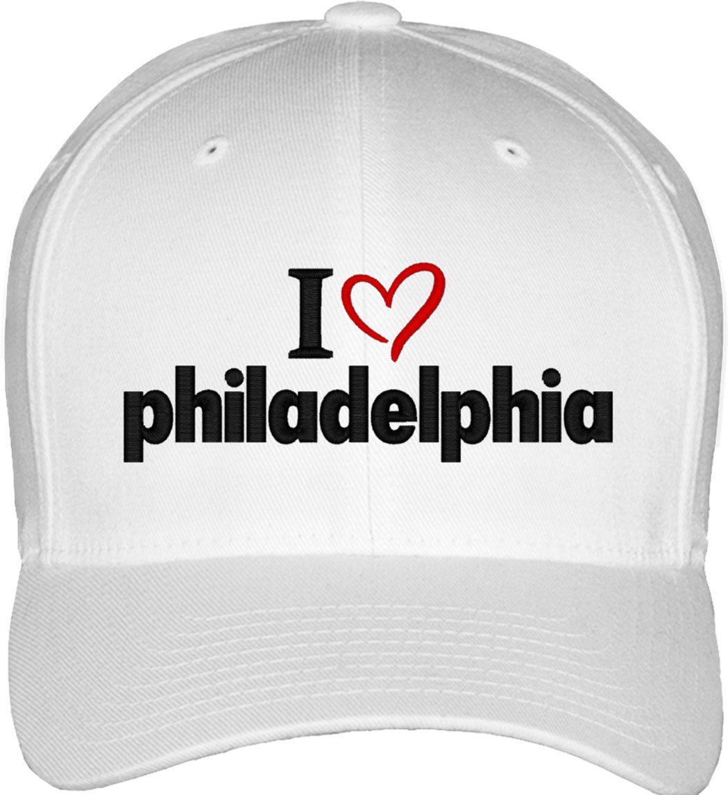 I Love Philadelphia Fitted Baseball Cap