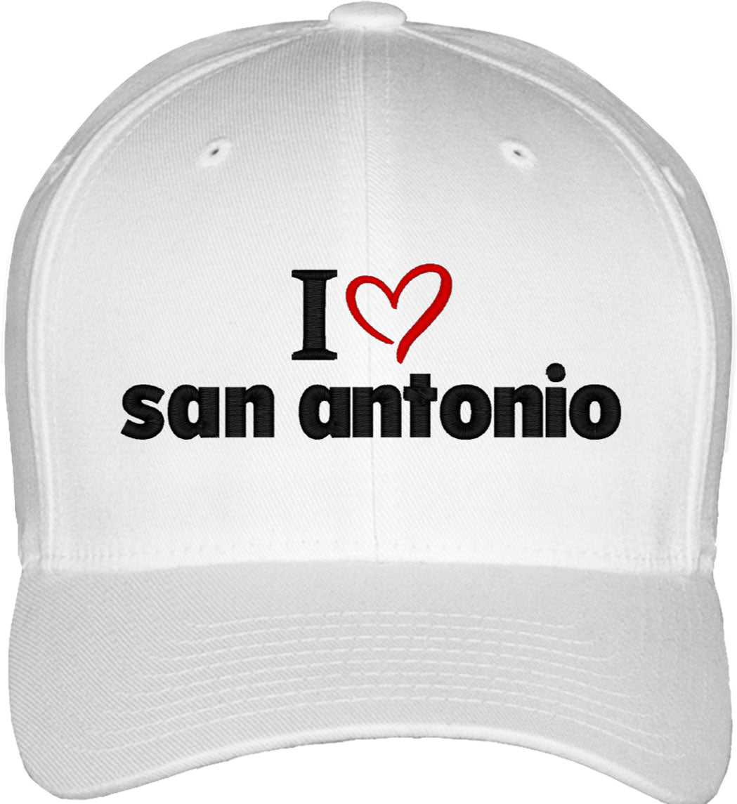 I Love San Antonio Fitted Baseball Cap