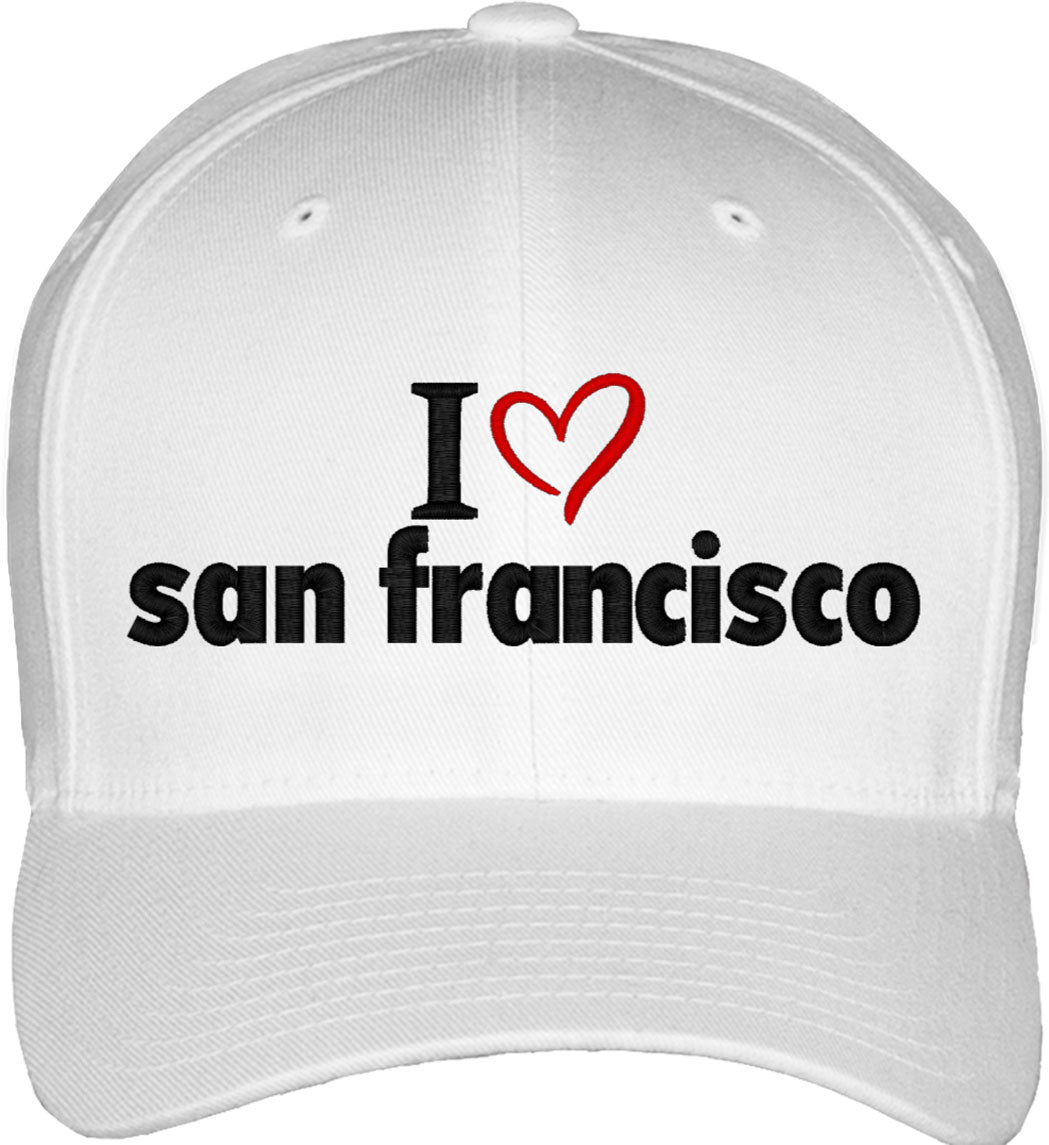 I Love San Francisco Fitted Baseball Cap