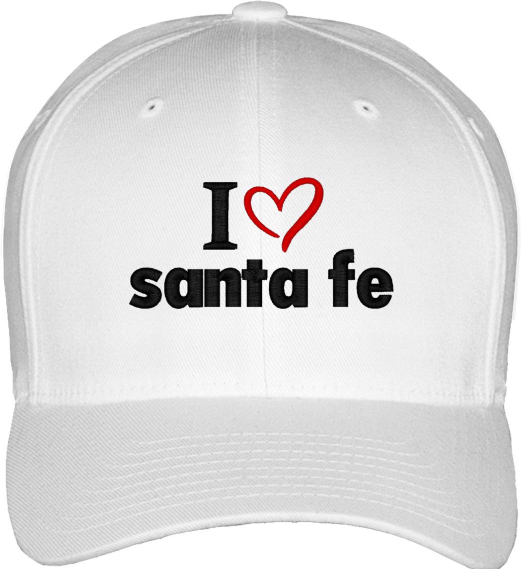 I Love Santa Fe Fitted Baseball Cap
