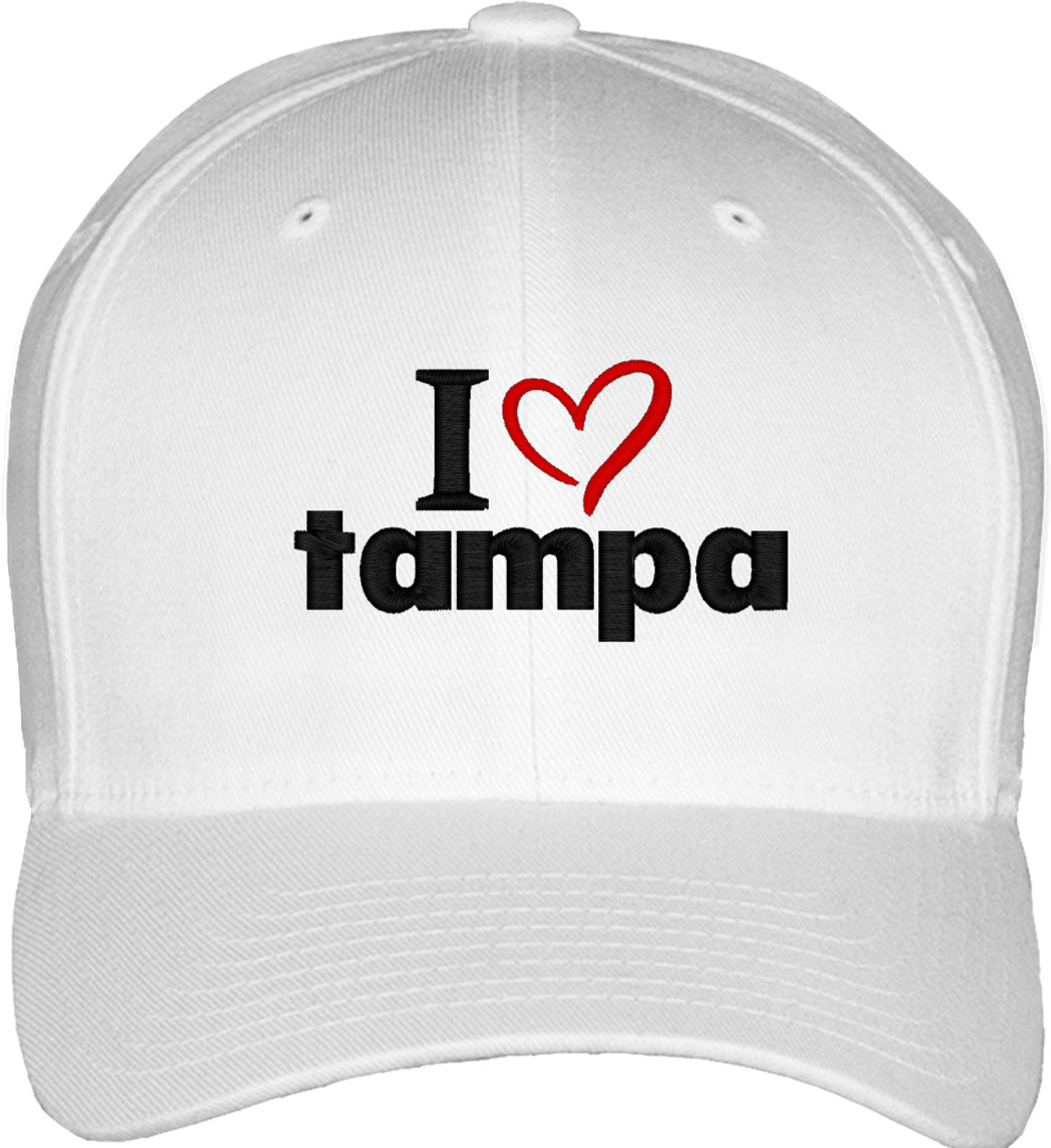 I Love Tampa Fitted Baseball Cap