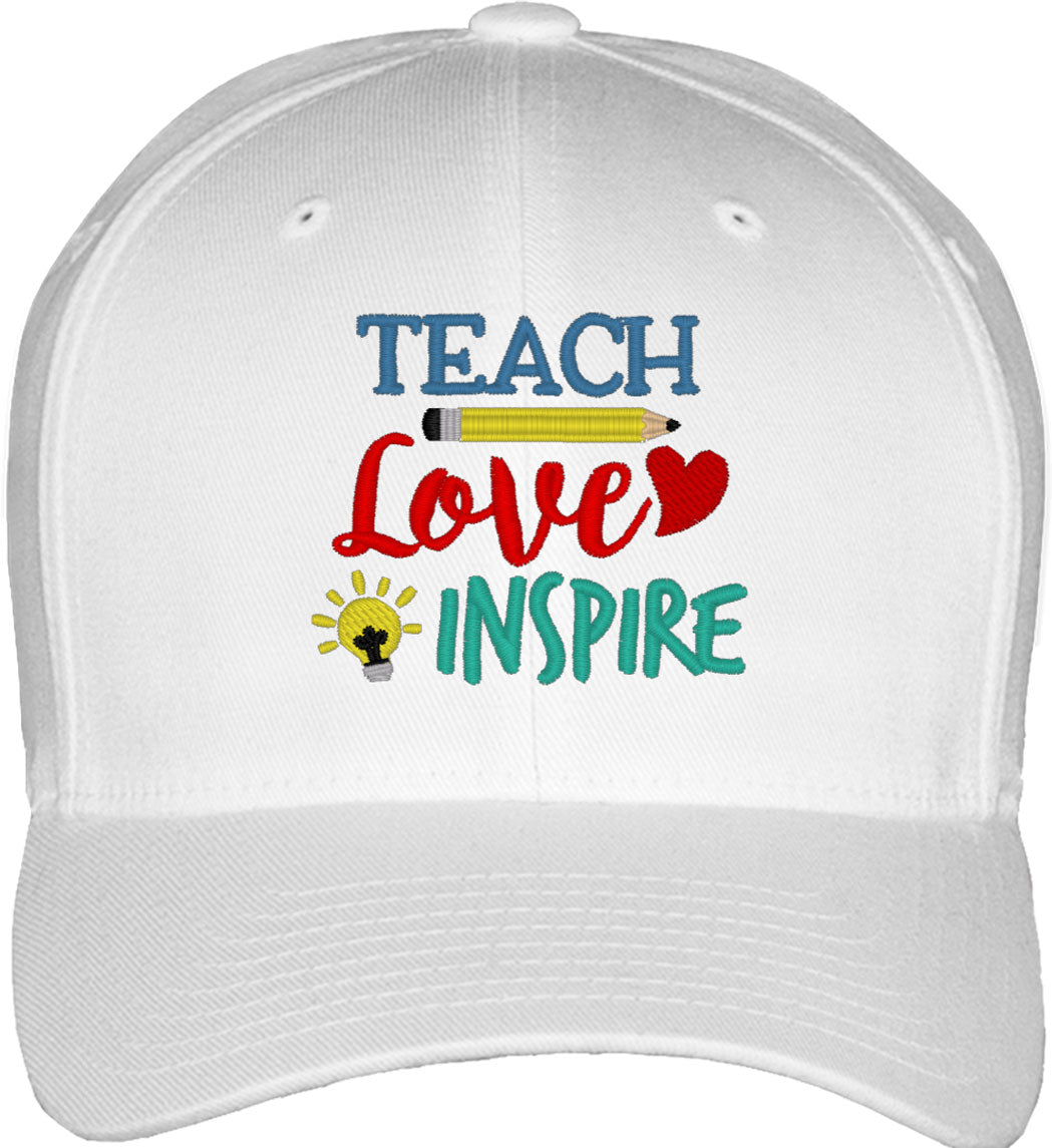 Teach Love Inspire Fitted Baseball Cap