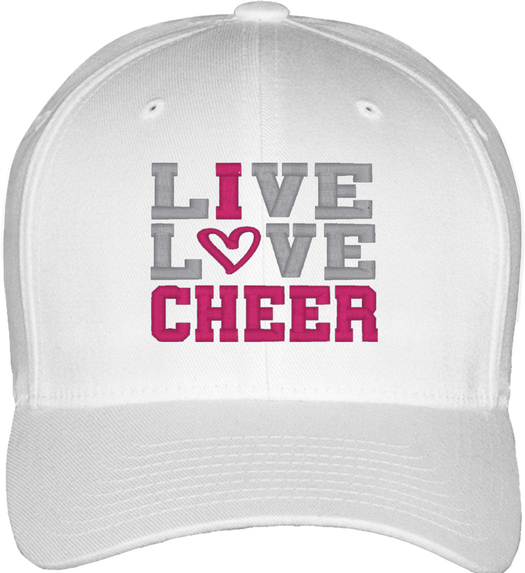 Live Love Cheer Fitted Baseball Cap