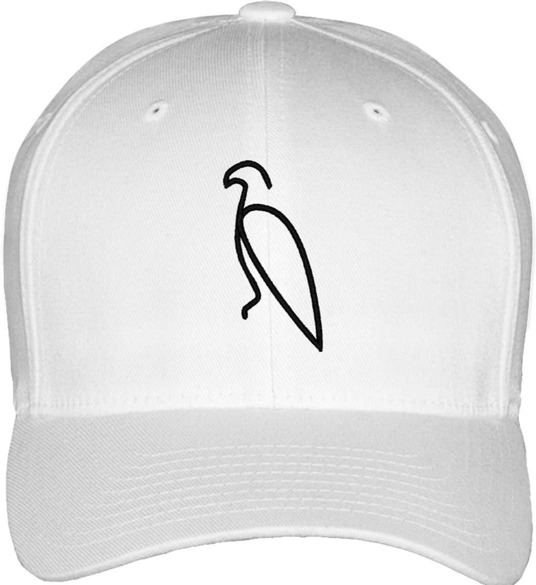 One Line Eagle Drawing Fitted Baseball Cap