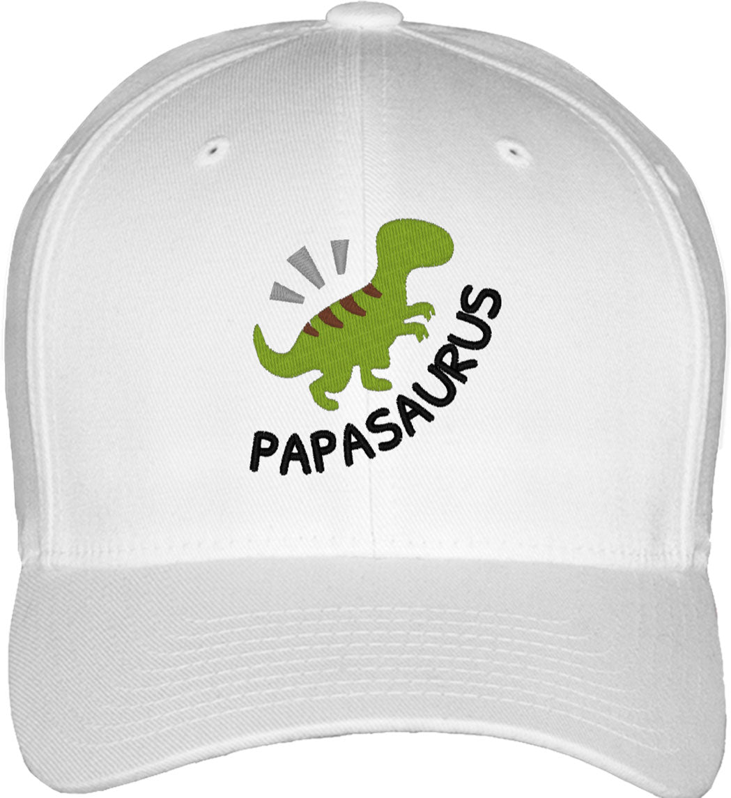 Papasaurus Father's Day Fitted Baseball Cap