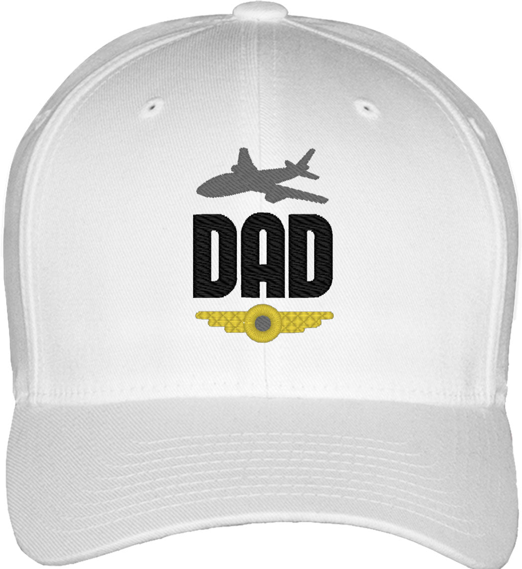 Pilot Dad Father's Day Fitted Baseball Cap