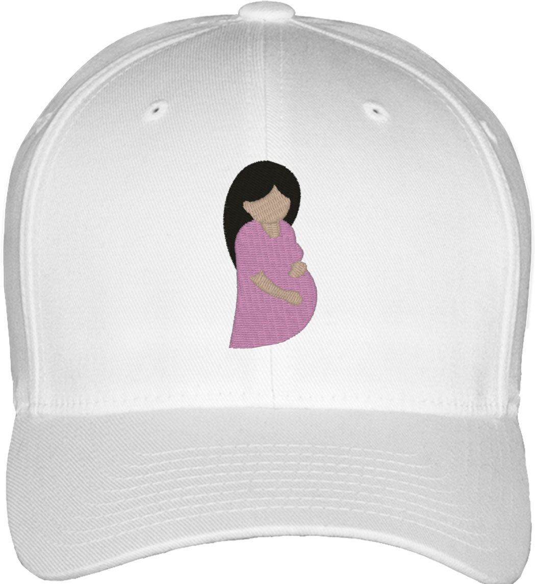 Pregnant Woman Mother's Day Fitted Baseball Cap