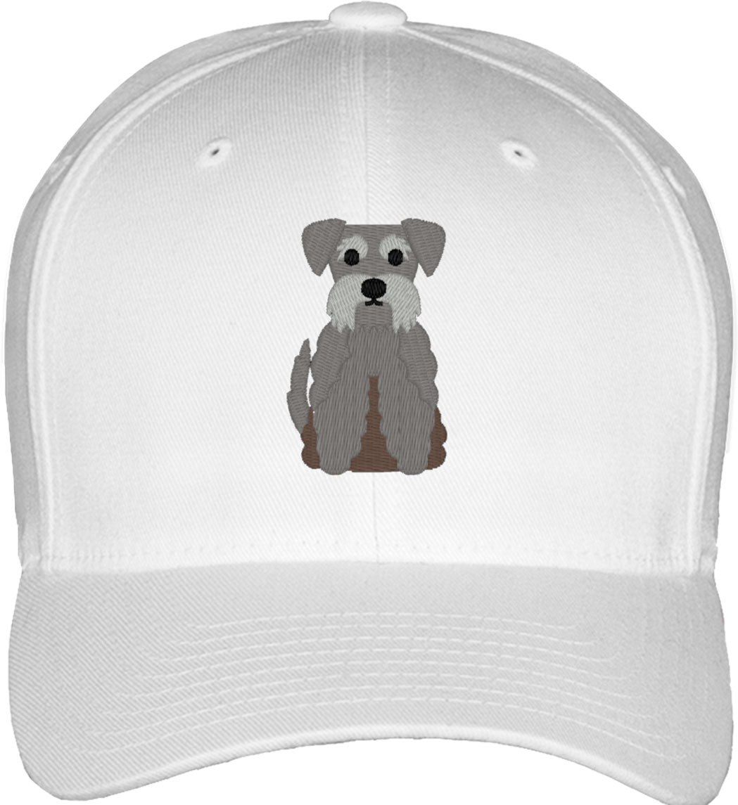 Schnauzer Dog Fitted Baseball Cap