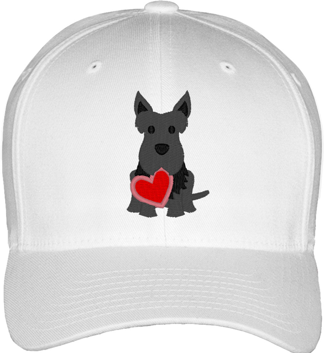 Scottie Puppy Dog Love Fitted Baseball Cap