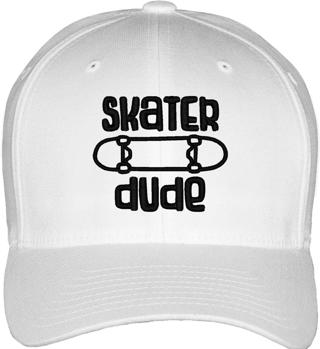 Skater Dude Skateboard Fitted Baseball Cap