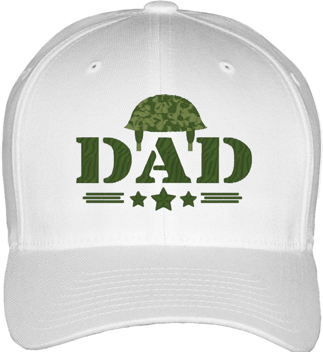 Soldier Dad Father's Day Fitted Baseball Cap