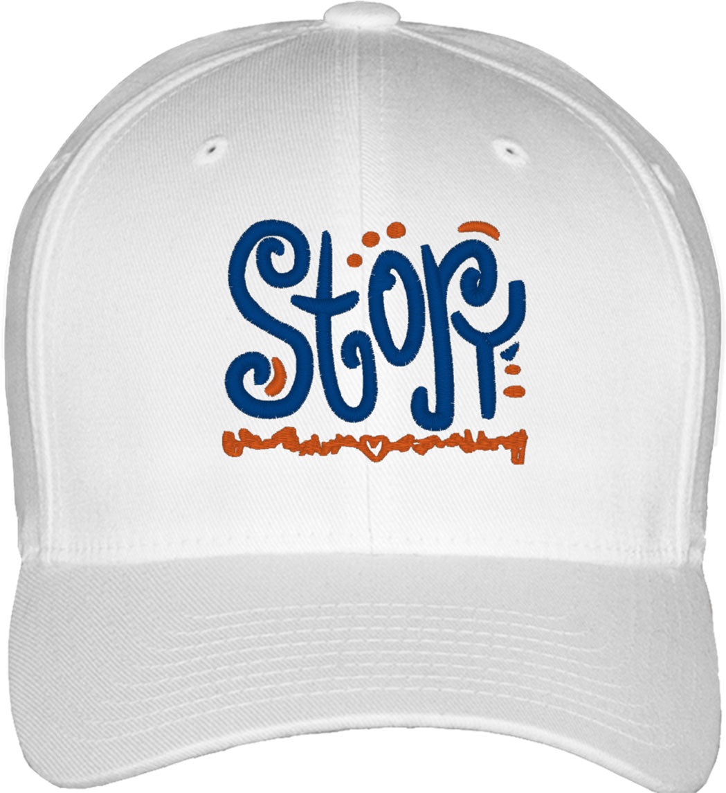 Story Typography Fitted Baseball Cap