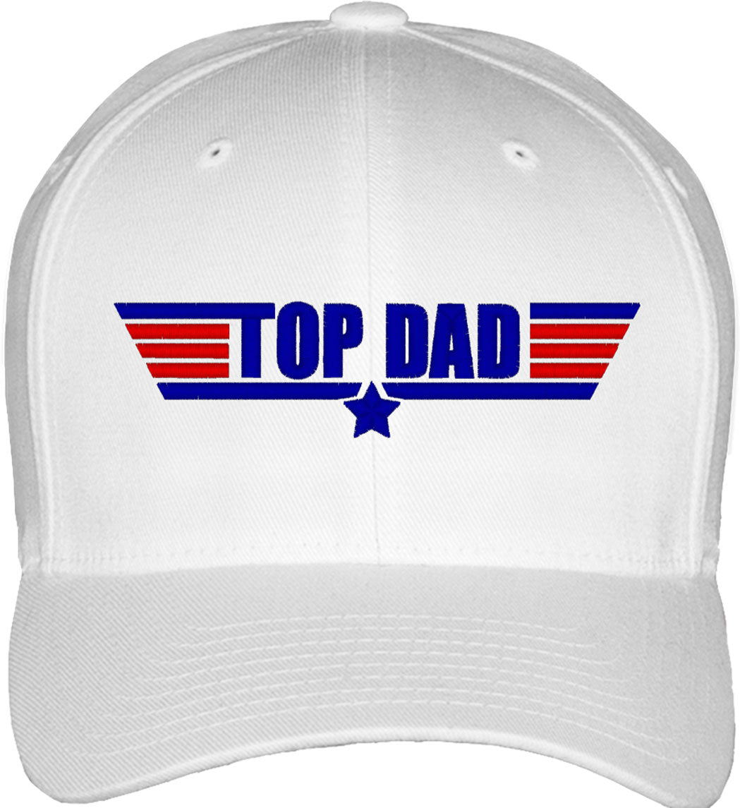 Top Dad Father's Day Fitted Baseball Cap