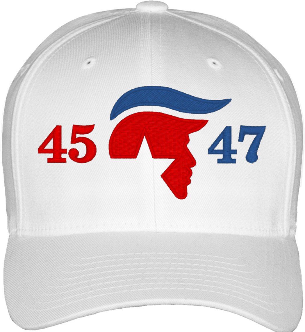 Trump 45 47 2024 Presidential Election Fitted Baseball Cap