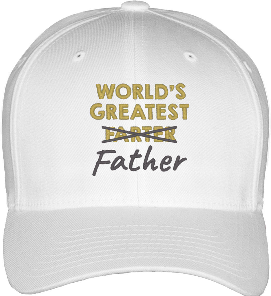 World's Greatest Farter Father Funny Father's Day  Fitted Baseball Cap