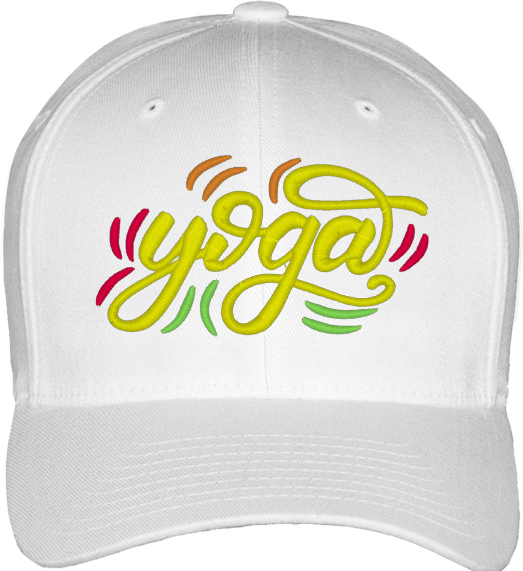 Yoga Typography Fitted Baseball Cap