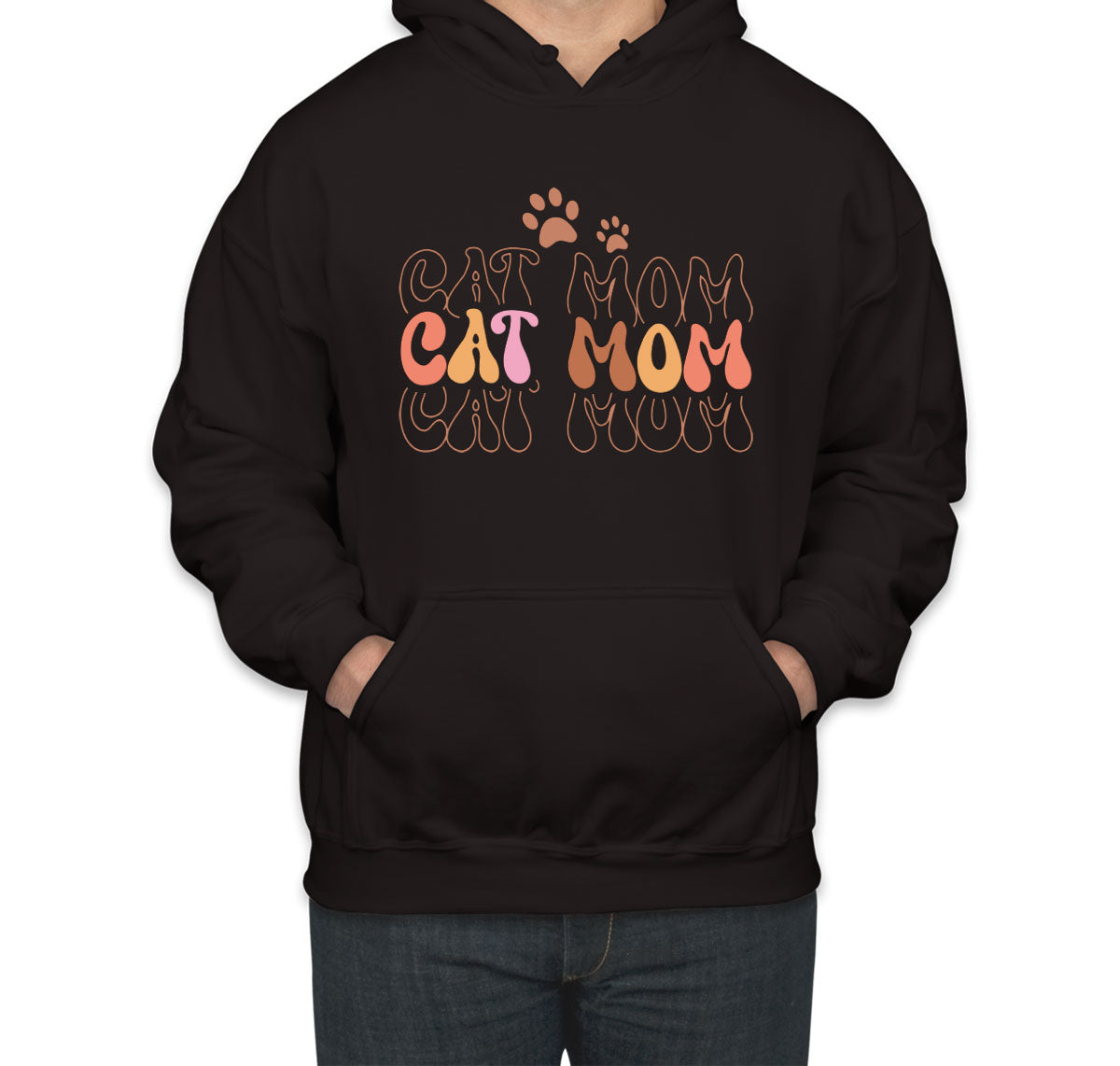 Cat Mom Text Unisex Hoodie